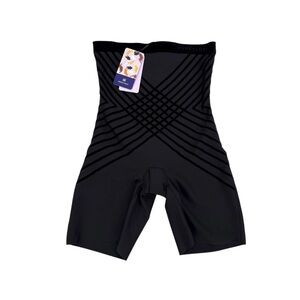 Honeylove Silhouette Sculpting Short Womens Size Large Black Open Gusset NEW